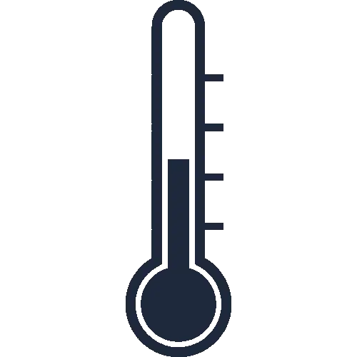 Das Icon zeigt ein stilisiertes Thermometer.